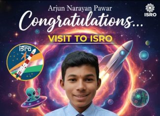 इस्रोच्या भेटीसाठी अर्जुन पवार ची निवड