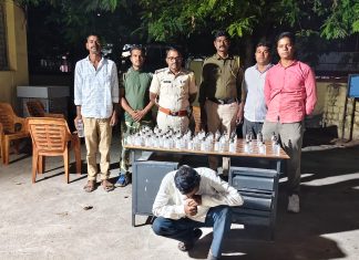 अवैधरीत्या देशी दारू विकणाऱ्यास पकडले